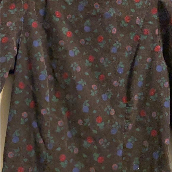 Laura Ashley Floral Corduroy Midi Dress, Size 4 - Picture 9 of 15